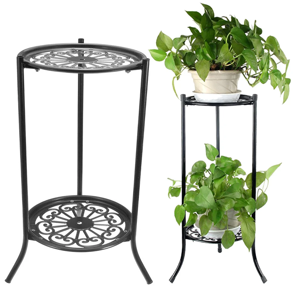 【Lifeideas】Vintage 2 Tier Metal Plant Display Stand Home Decoration