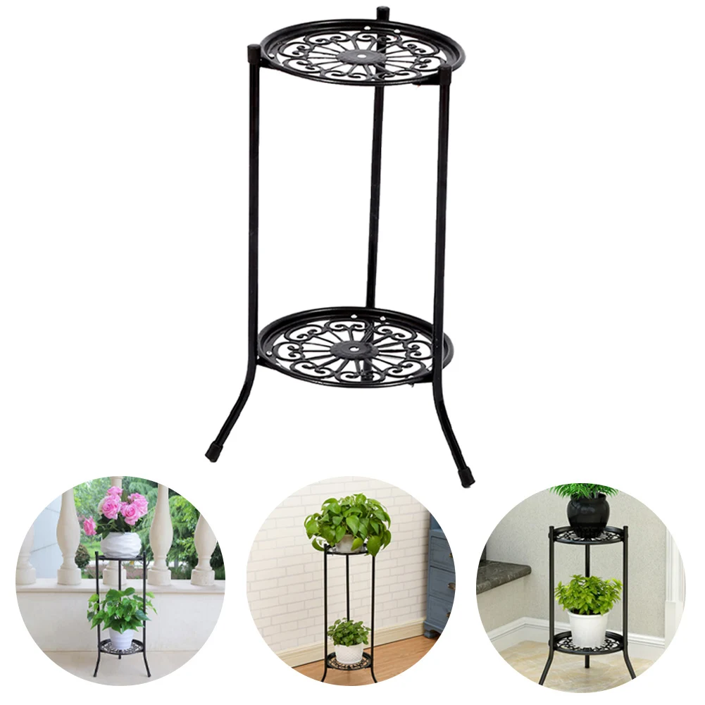 【Lifeideas】Vintage 2 Tier Metal Plant Display Stand Home Decoration