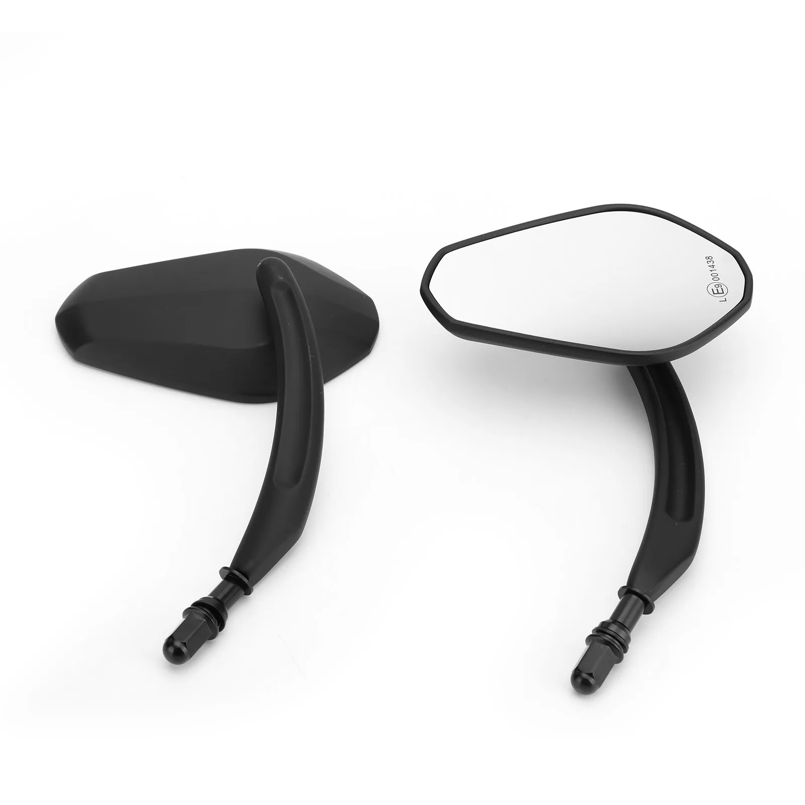 Artudatech Black Diamond Rear View Mirrors Motorcycle For Cruiser Touring Chopper Sportster