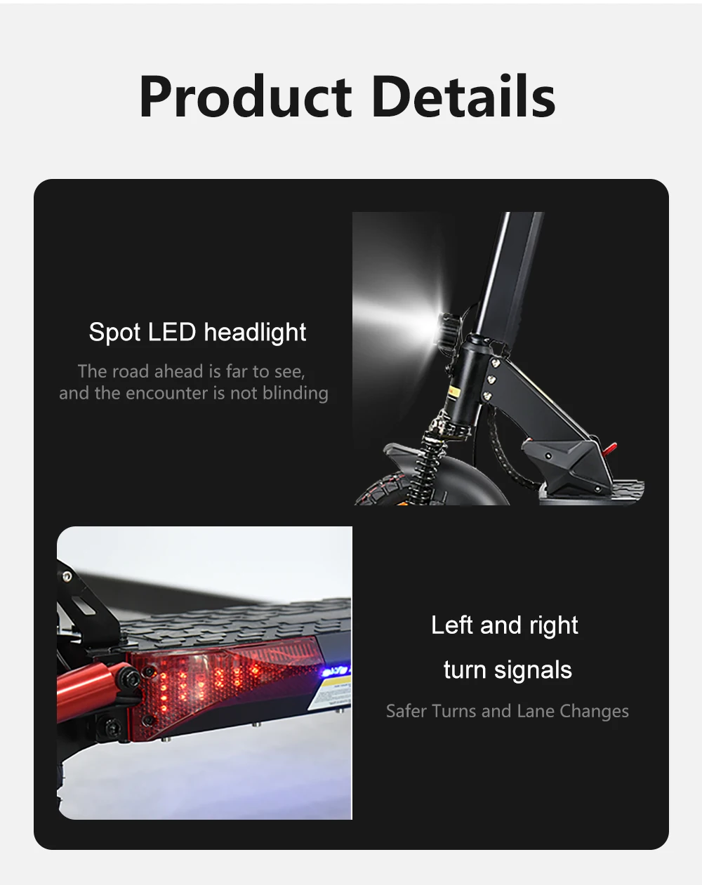 Mankeel MX-14 Adult Electric Scooter 800W 48V 15AH Folding Electric Kick Scooter 28MPH 37 Miles Range Off Road Tire E-Scooter