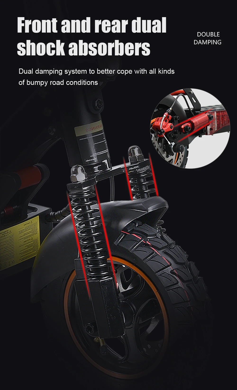 Mankeel MX-14 Adult Electric Scooter 800W 48V 15AH Folding Electric Kick Scooter 28MPH 37 Miles Range Off Road Tire E-Scooter