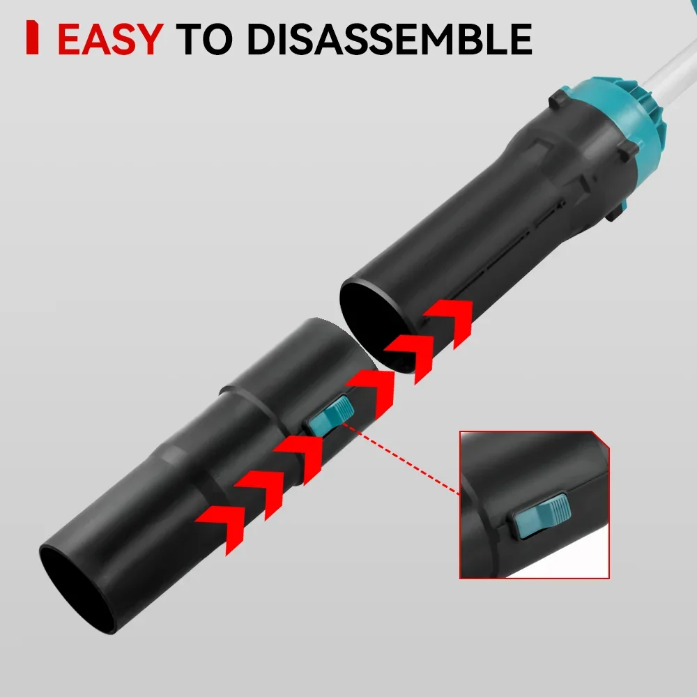 ONEVAN Brushless 8000W Electric Turbo Blower Jet Fan 400M/S Cordless Air Blower Dust Removal Tool for Makita 18V Battery Pin