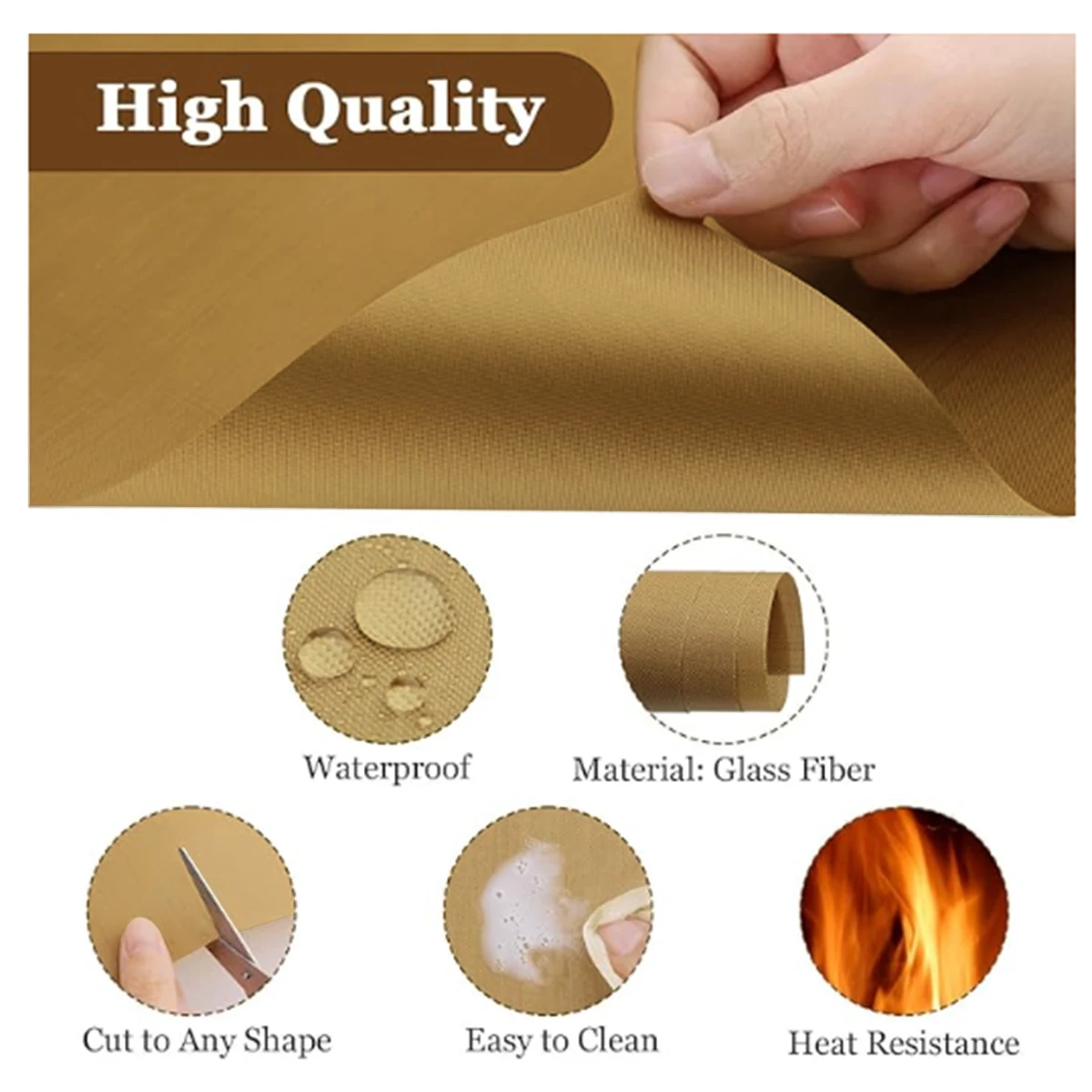 Heat Press Transfer Sheet PTFE Paper Non Stick Reusable Heat Resistant Craft Mat 30*100cm