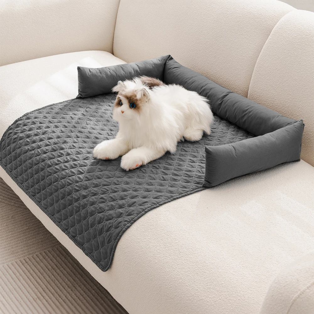 Voltsify Waterproof Pet Bed Furniture Protector Mat Dog Sofa Cover with Pillow