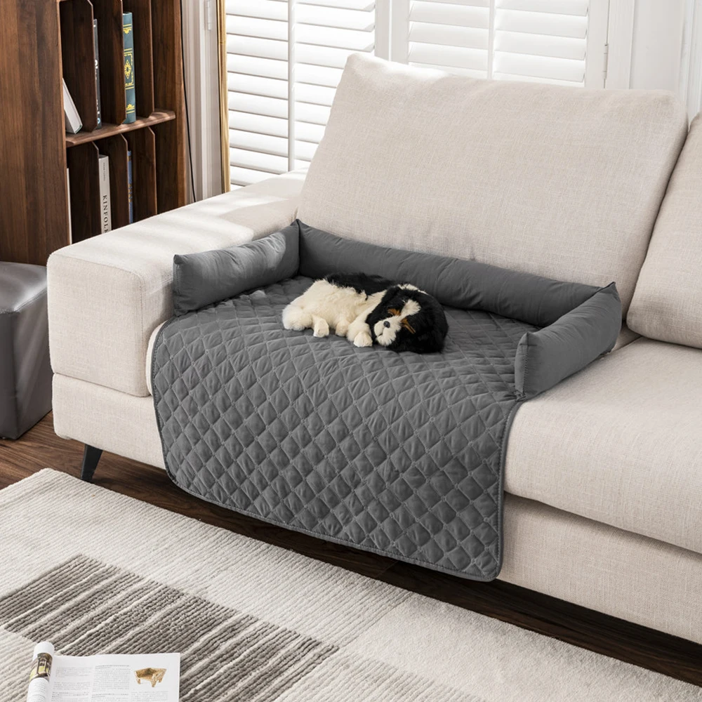 Voltsify Waterproof Pet Bed Furniture Protector Mat Dog Sofa Cover with Pillow