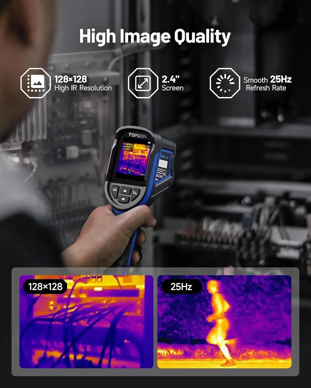 TOPDON TC004 Mini Infrared Thermal Imager sensor 240 x 240 TISR Resolution Floor Heating Detector Temperature thermal imager