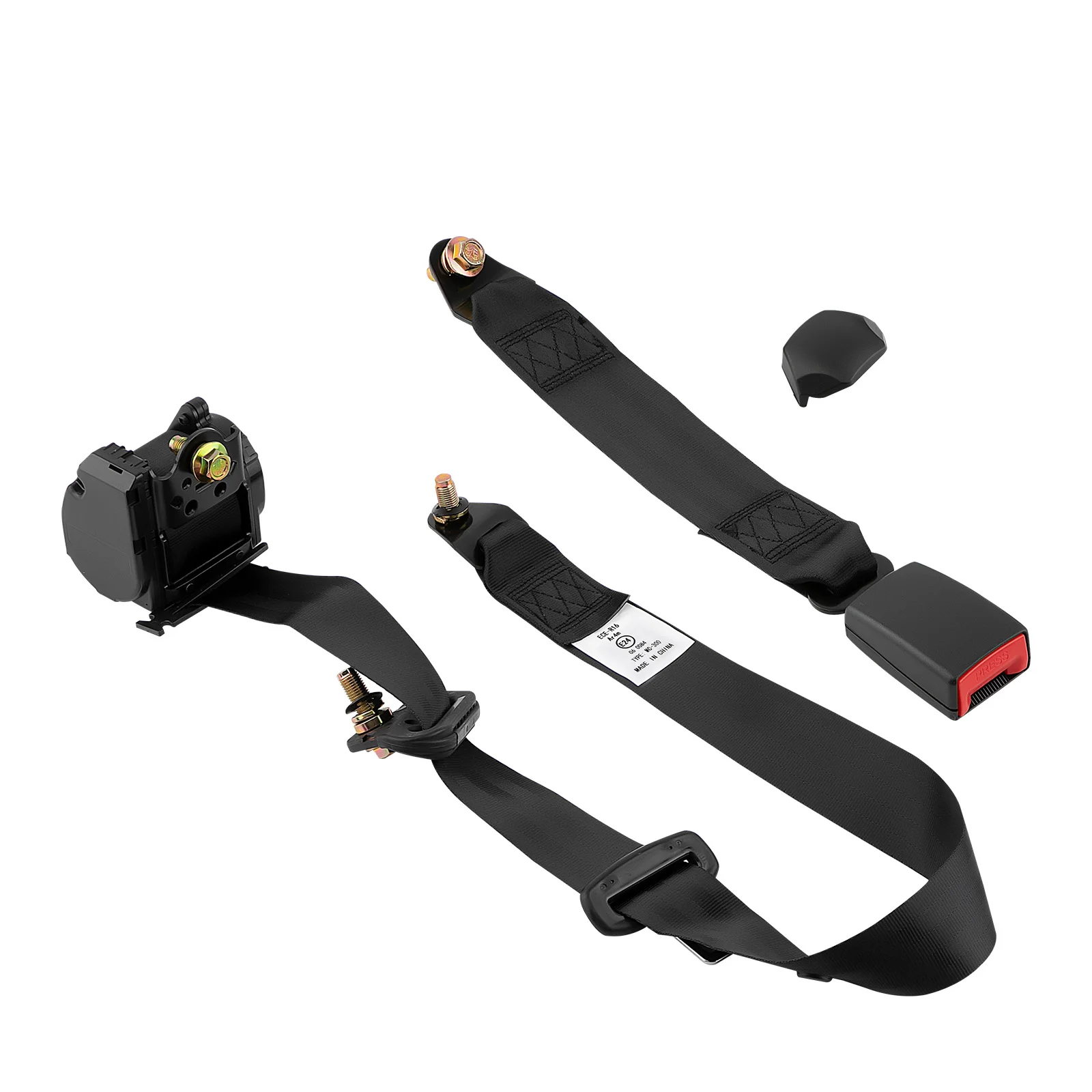 1x 3 Point Adjustable Safety Belts Universal For Rear Side Seats Of Trucks