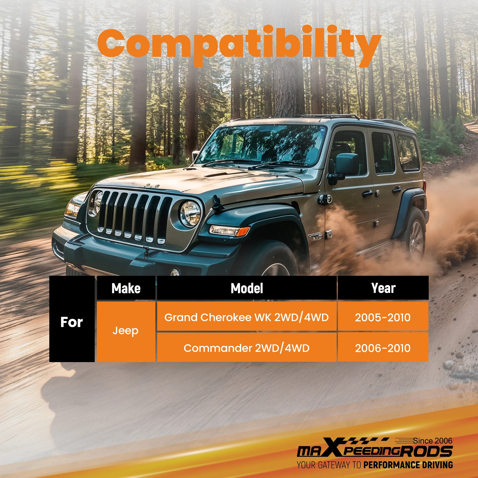 3" Front Rear Lift Kits for Jeep Grand Cherokee WK Commander XK 2005 2006-2010