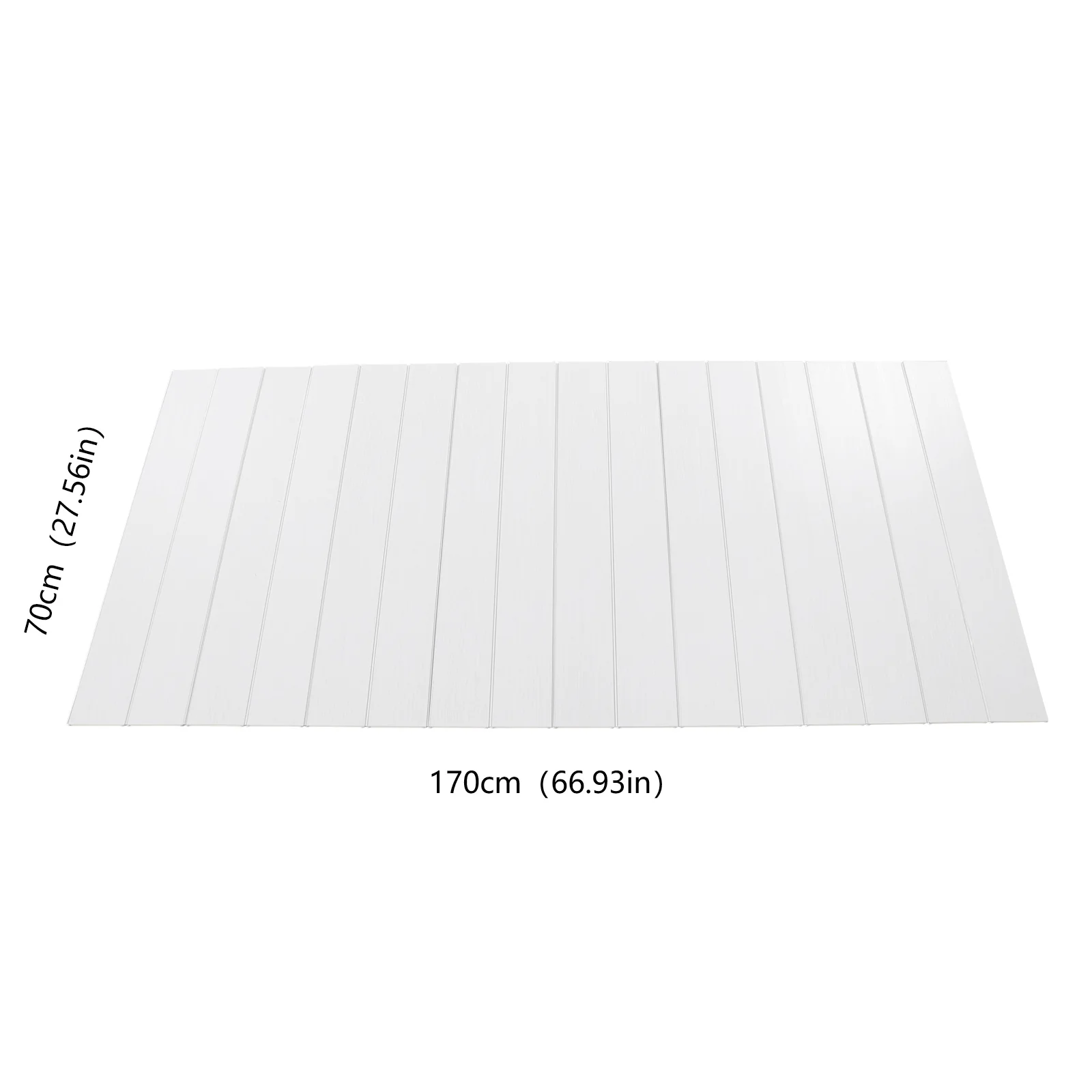 Foldable Bathtub Cover for Heat Retention & Dust-Proof, Fits 67"x28" Standard Tubs, PVC Sturdy Bath Shelf for Storage, White