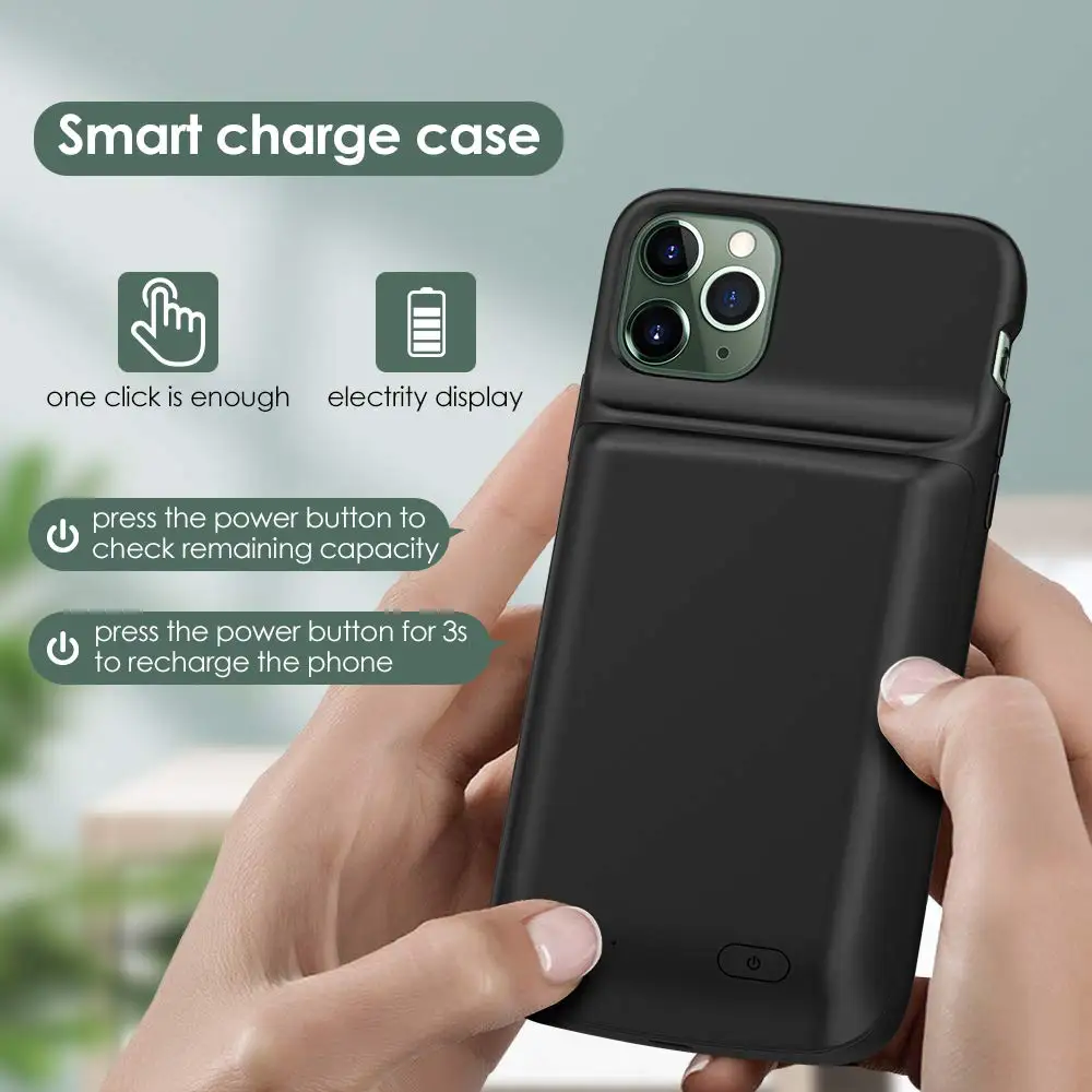 NEWDERY 4800mAh Battery Case for iPhone 13 Extended Battery Charger Case Battery Pack Charging Case Power Bank