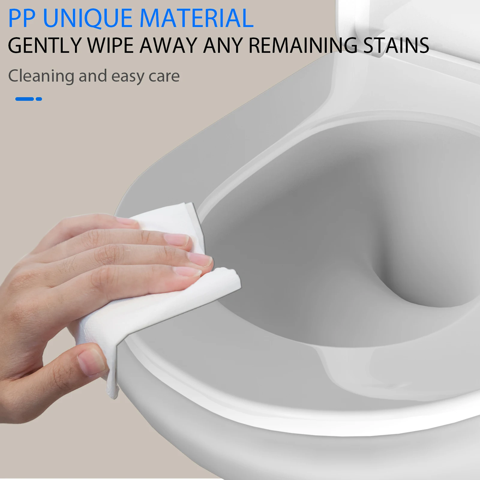 D-Shaped Toilet Seat Slow Close Quiet Lid Practical Handy Thickened Durable for Both Adults Children Safety Bathroom Accessories