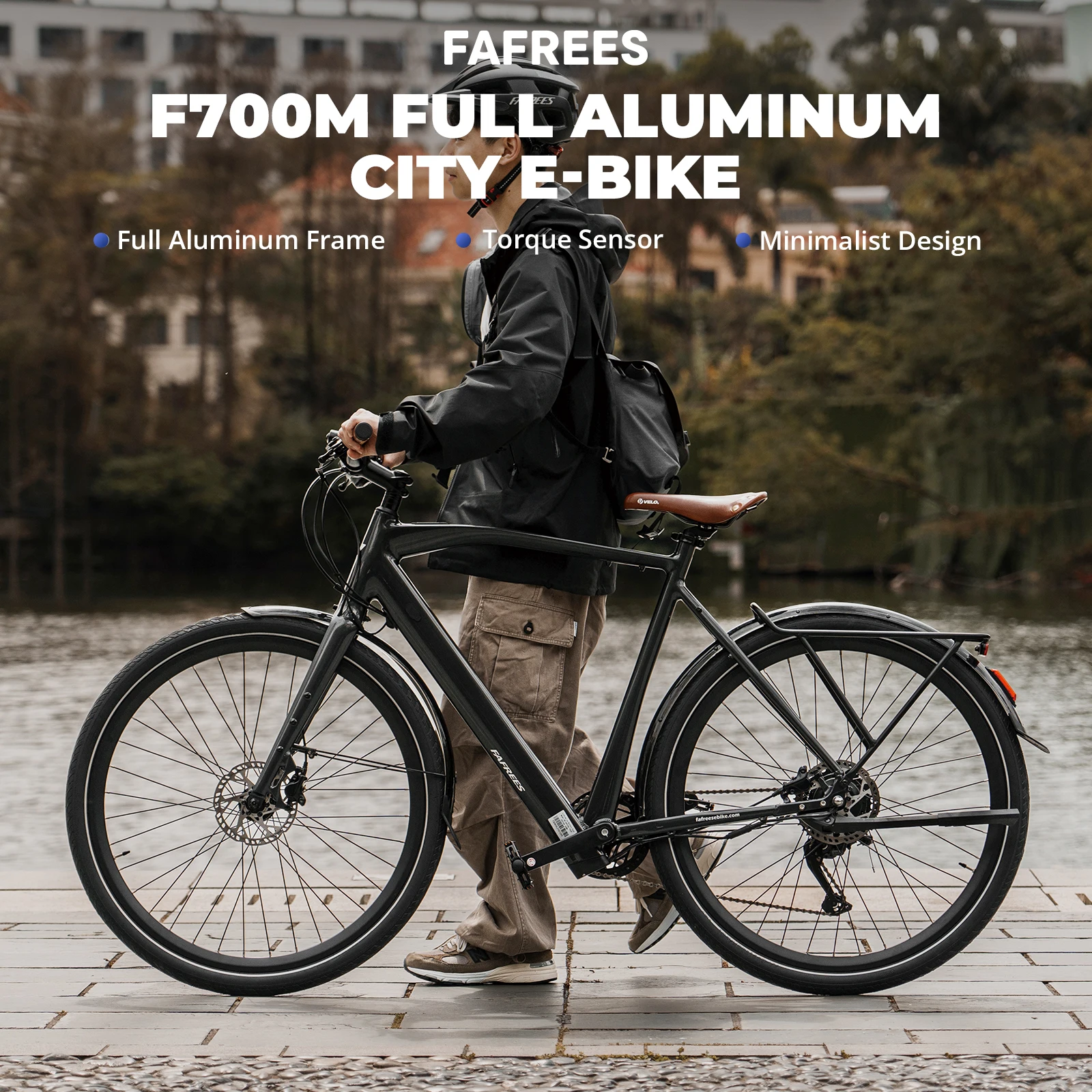 FAFREES F700M/F700W Adult Electric Bicycle 250W Motor City Electric Bicycle 36V10Ah Battery 700*42C Tire Commuter E-bike