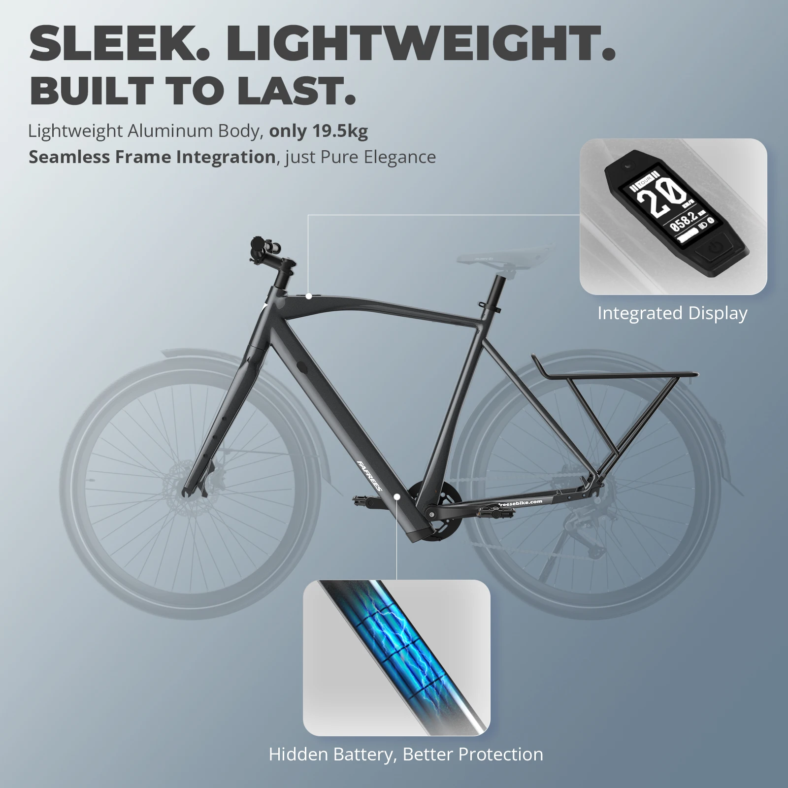FAFREES F700M/F700W Adult Electric Bicycle 250W Motor City Electric Bicycle 36V10Ah Battery 700*42C Tire Commuter E-bike