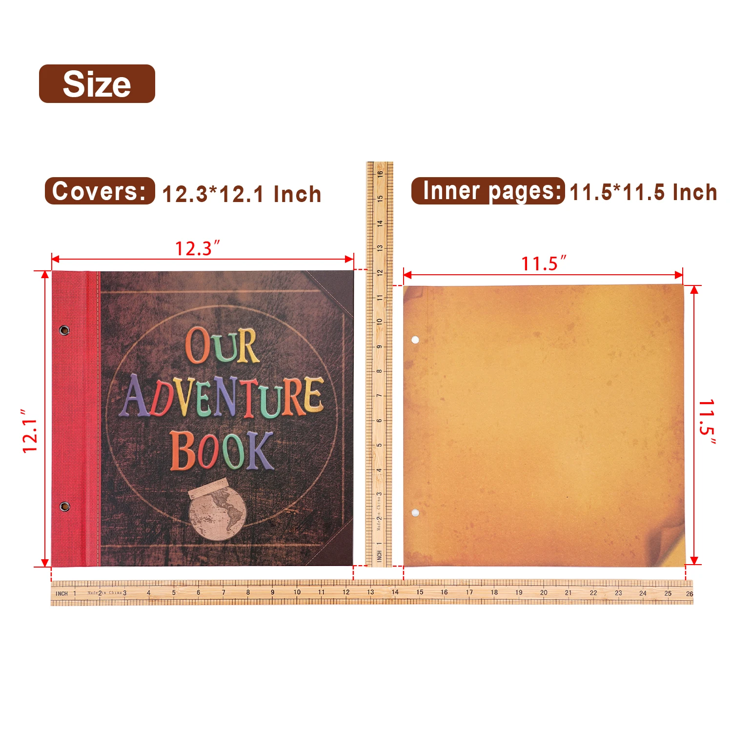 60 pages handmade DIY souvenir photo album our adventure book vintage kraft photo album wedding photo album Mother's Day gifts