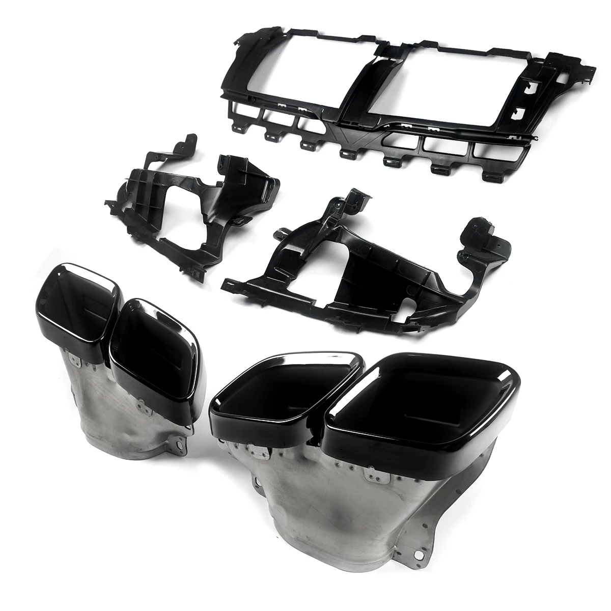 For Mercedes Benz GLS Class X167 with AMG Package GLS63 Style GLS450 GLS580 2019+ Rear Diffuser Lip Bumper Lip +Tailpipe Tips