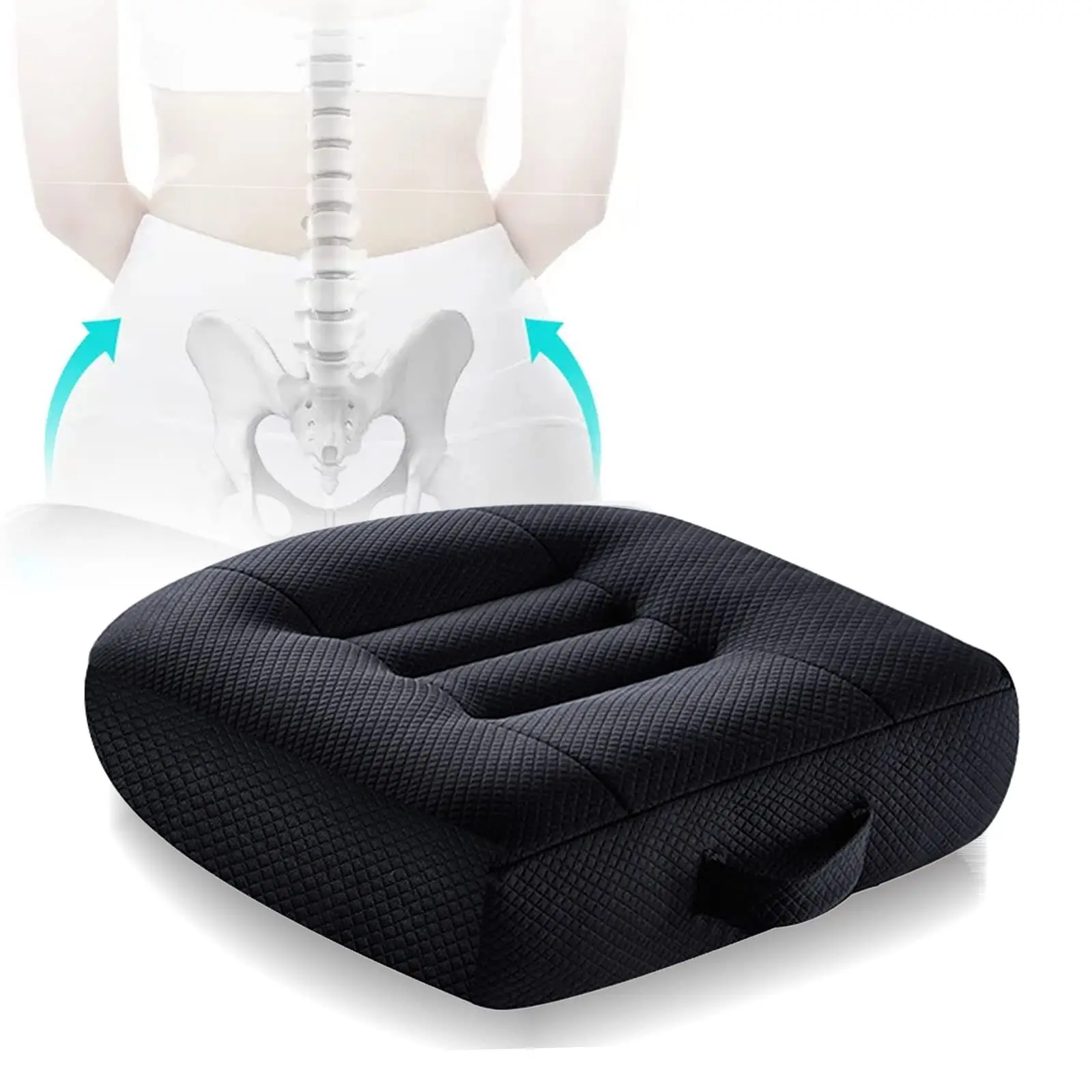 Extra Large Seat Cushion - Firm Memory Foam Chair Pad | For Recliner, Wheelchair, Office Chair, Car, Stadium & More