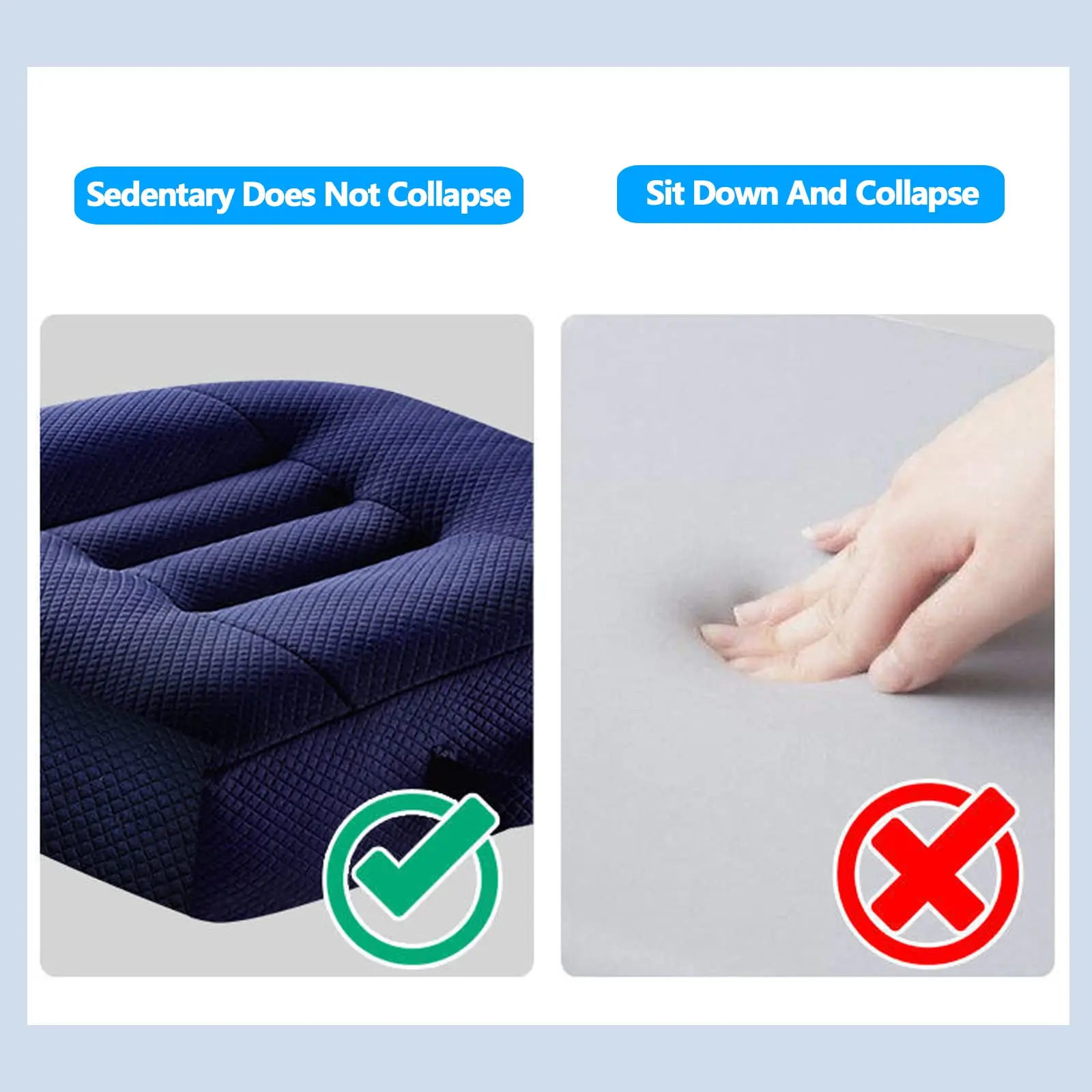 Extra Large Seat Cushion - Firm Memory Foam Chair Pad | For Recliner, Wheelchair, Office Chair, Car, Stadium & More