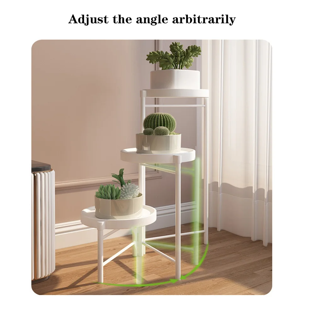 Metal Plant Stand Flower Stand Flower Pot Shelf Balcony Indoor Multi-layer Storage Rack Succulent Plant Flower Rack Pot Rack
