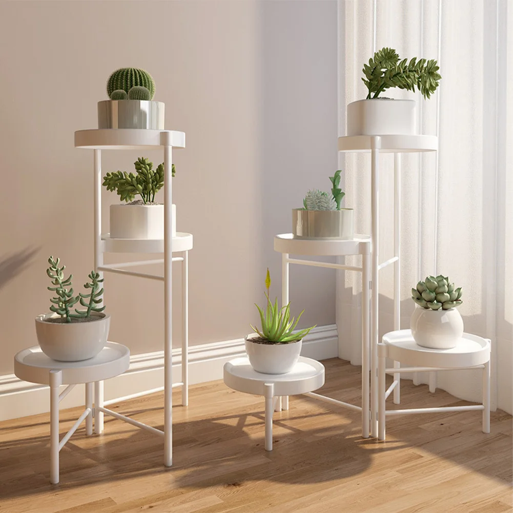 Metal Plant Stand Flower Stand Flower Pot Shelf Balcony Indoor Multi-layer Storage Rack Succulent Plant Flower Rack Pot Rack