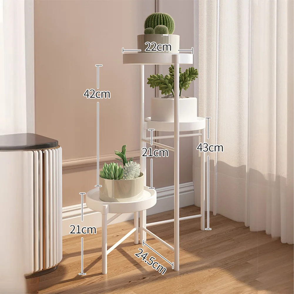 Metal Plant Stand Flower Stand Flower Pot Shelf Balcony Indoor Multi-layer Storage Rack Succulent Plant Flower Rack Pot Rack