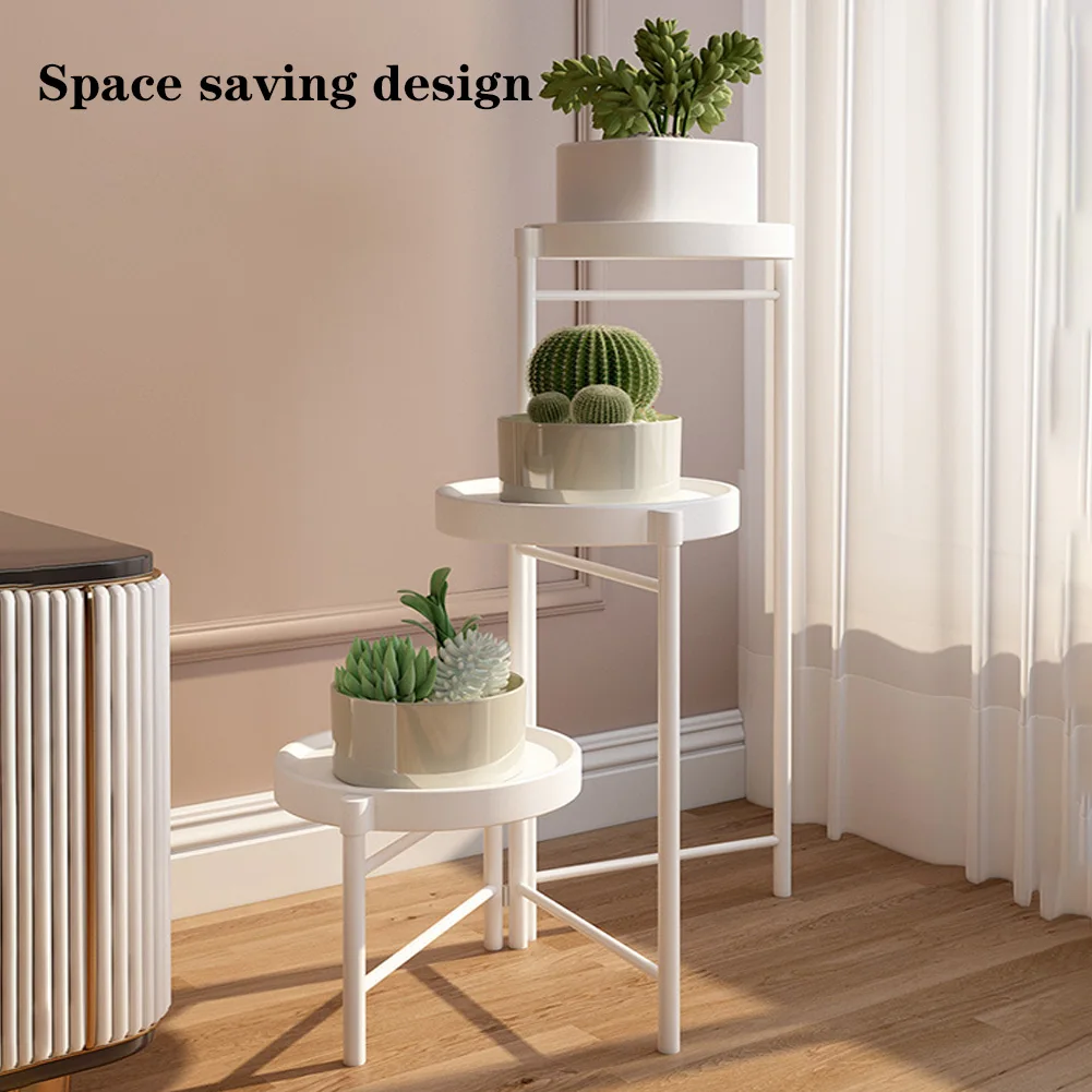 Metal Plant Stand Flower Stand Flower Pot Shelf Balcony Indoor Multi-layer Storage Rack Succulent Plant Flower Rack Pot Rack
