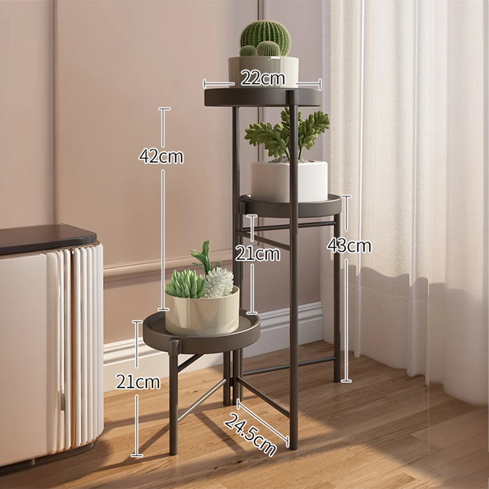 Metal Plant Stand Flower Stand Flower Pot Shelf Balcony Indoor Multi-layer Storage Rack Succulent Plant Flower Rack Pot Rack