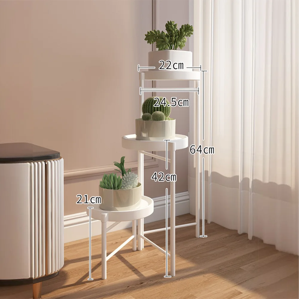 Metal Plant Stand Flower Stand Flower Pot Shelf Balcony Indoor Multi-layer Storage Rack Succulent Plant Flower Rack Pot Rack