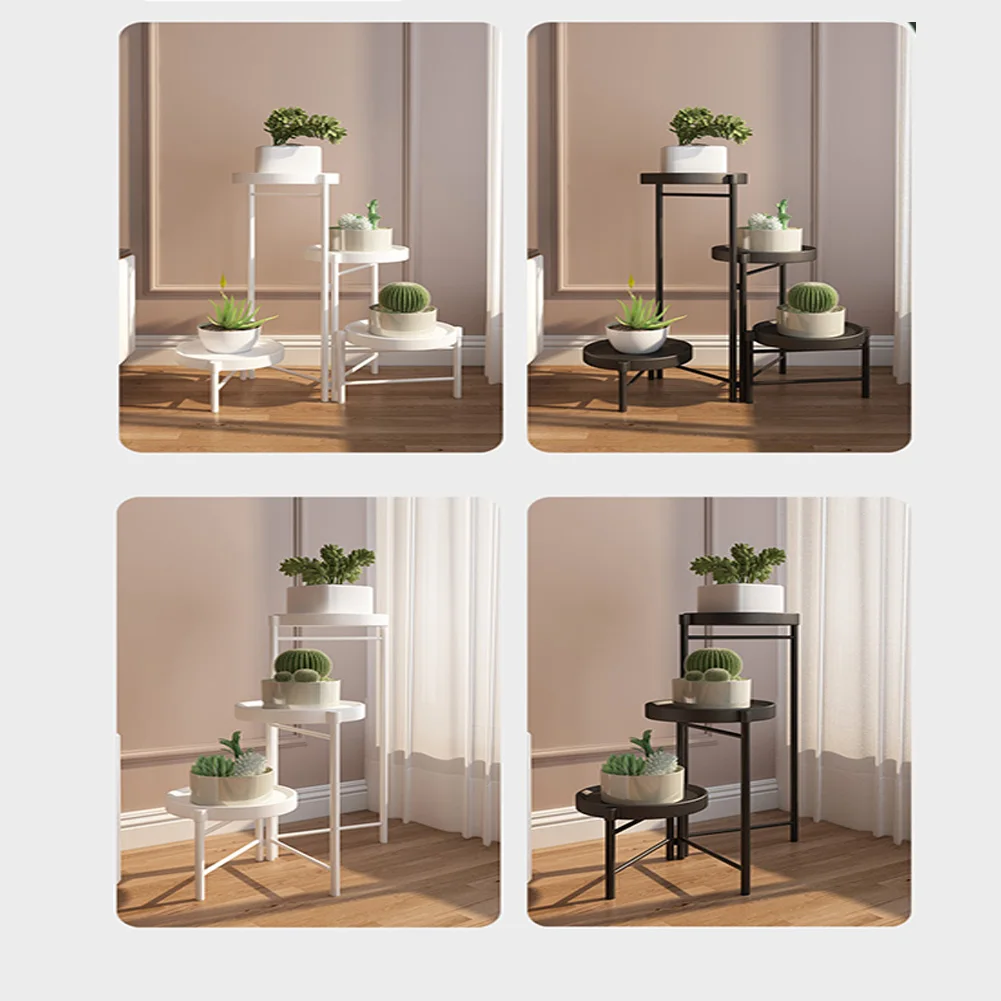 Metal Plant Stand Flower Stand Flower Pot Shelf Balcony Indoor Multi-layer Storage Rack Succulent Plant Flower Rack Pot Rack