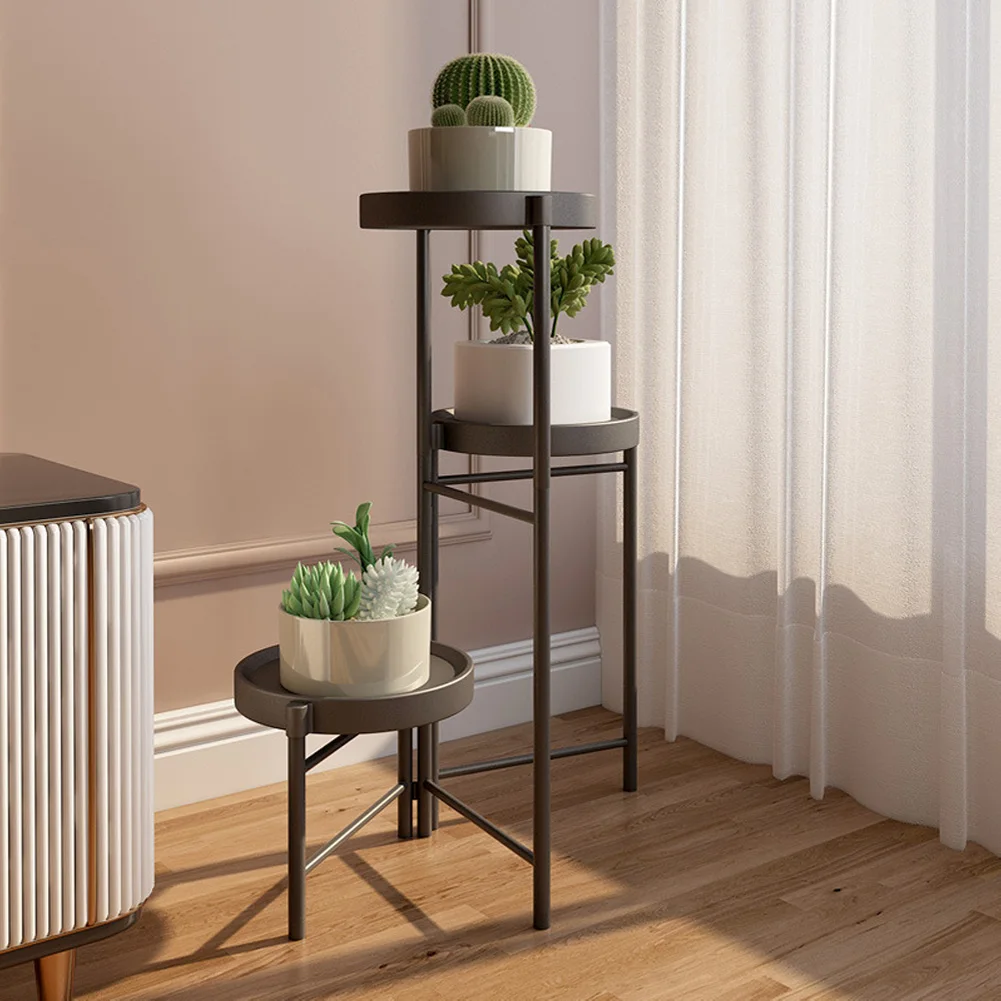 Metal Plant Stand Flower Stand Flower Pot Shelf Balcony Indoor Multi-layer Storage Rack Succulent Plant Flower Rack Pot Rack