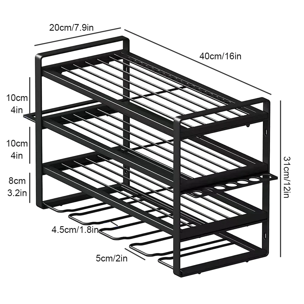 Power Tool Rack Electric Drill Holder Wall Mount Organizer Wrench Screwdriver Power Storage Shelf for Workshop Garage