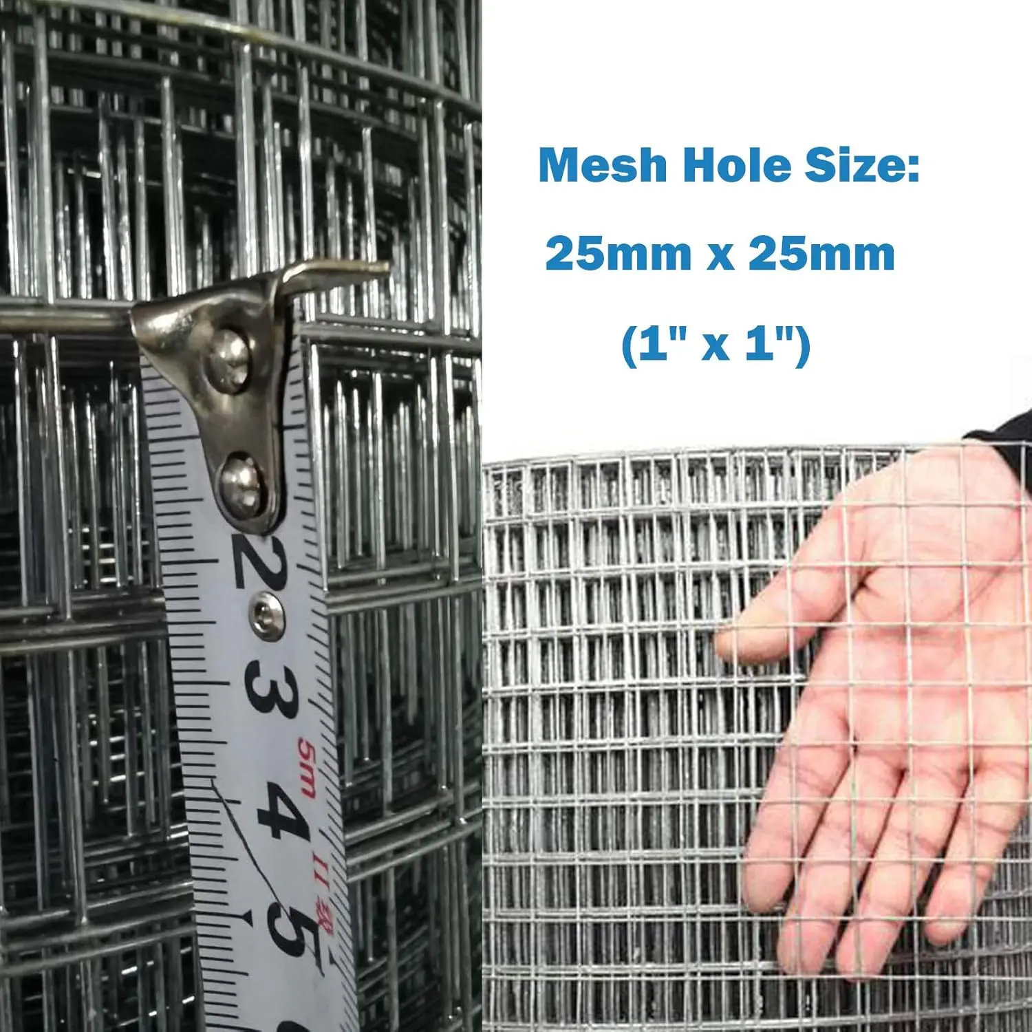 915mm x 30m Galvanized Welded Wire Mesh, Garden Fencing Netting, Hardware Cloth for Chicken Coop, Rabbit Hutch, Animal Enclosure
