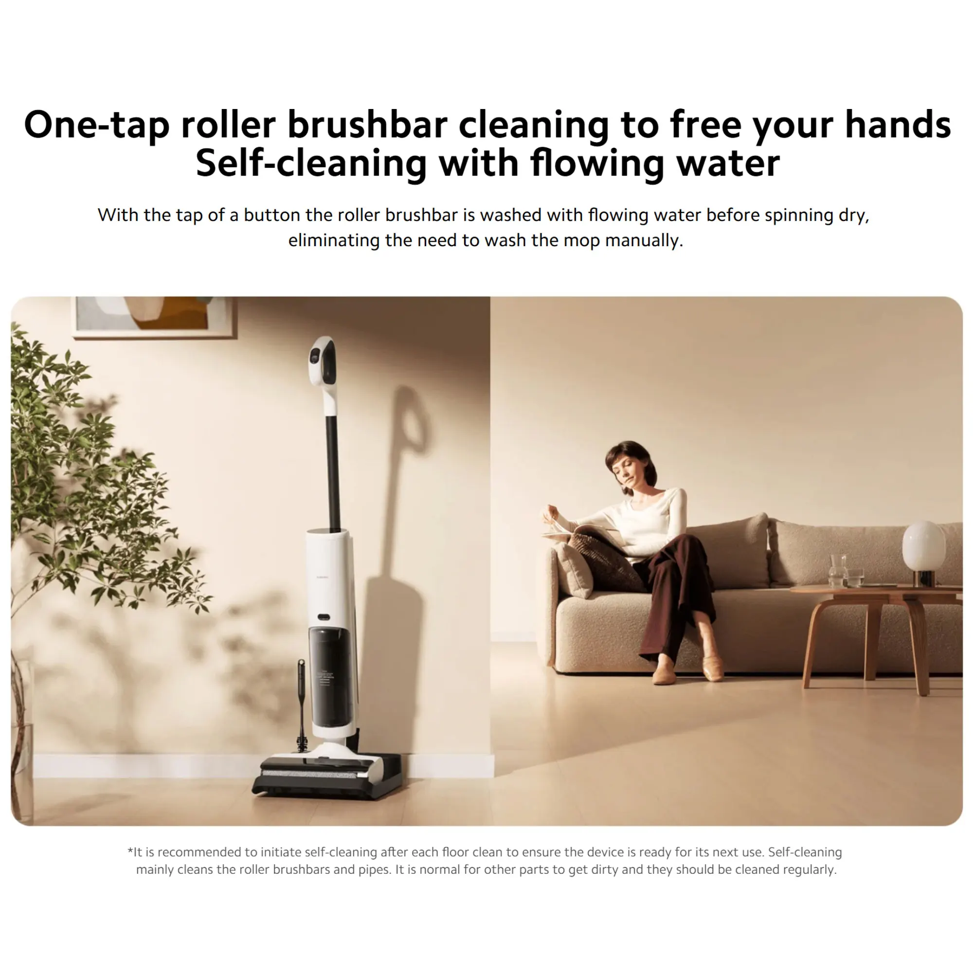 Xiaomi Truclean W20 Wet Dry Vacuum, Floor Cleaning Sweeping Vaccum Cleaner Mop with Water Self-cleaning Roller Brushbar Mijia