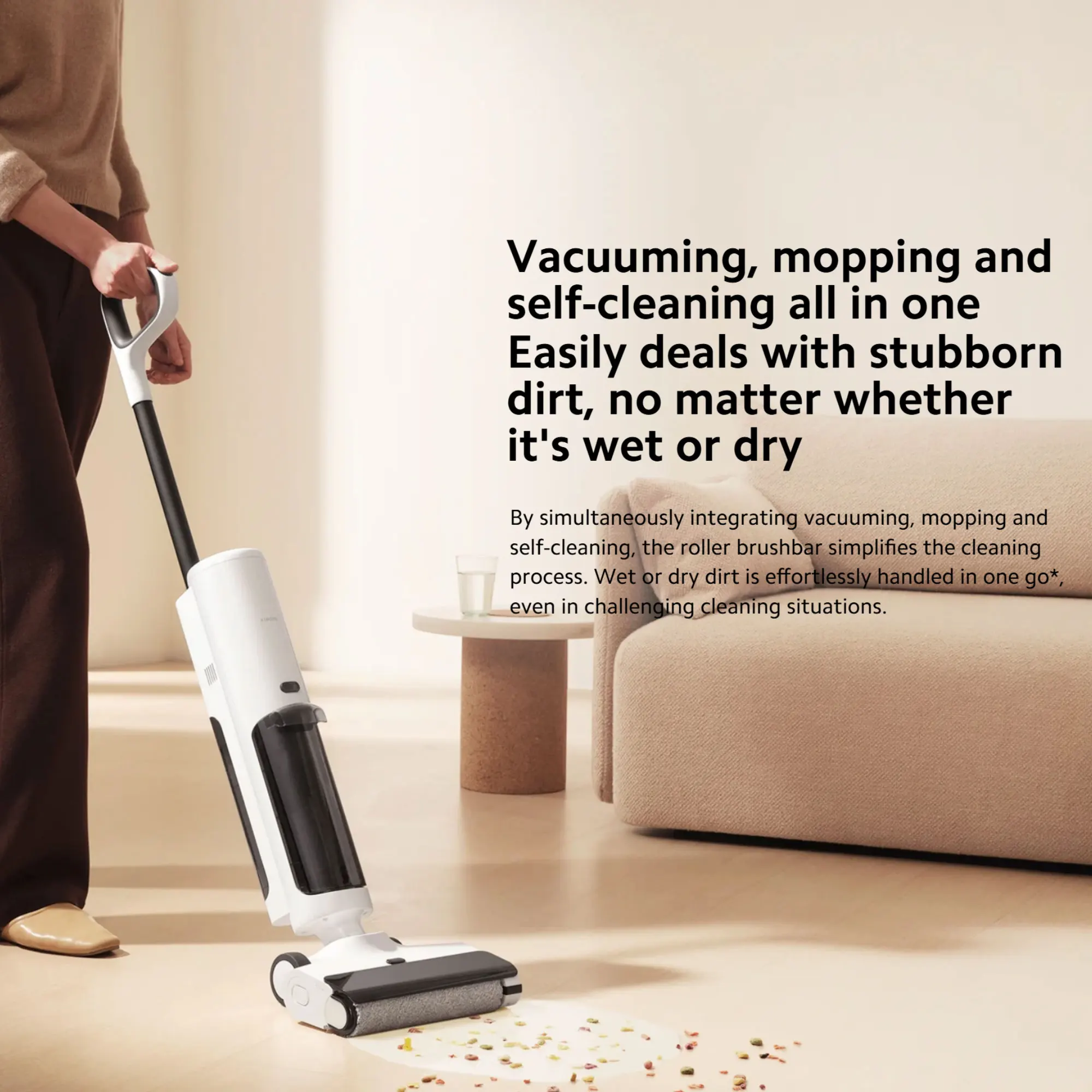 Xiaomi Truclean W20 Wet Dry Vacuum, Floor Cleaning Sweeping Vaccum Cleaner Mop with Water Self-cleaning Roller Brushbar Mijia