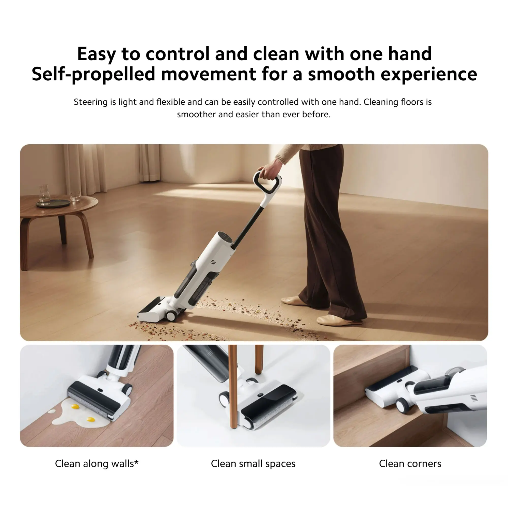 Xiaomi Truclean W20 Wet Dry Vacuum, Floor Cleaning Sweeping Vaccum Cleaner Mop with Water Self-cleaning Roller Brushbar Mijia