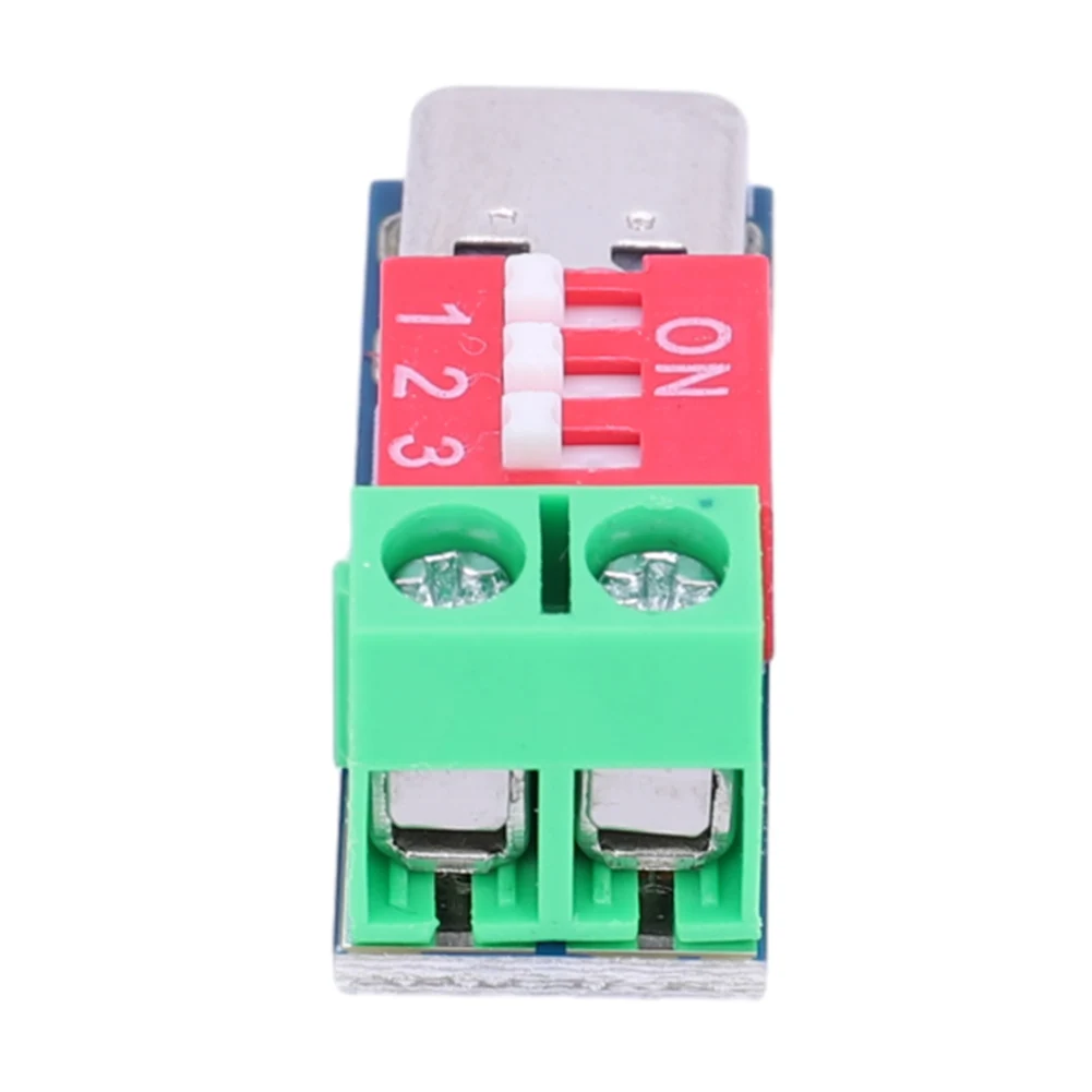 1-5pcs PD Fast Charging Test Board 5-20V Adjustable PD Trigger Module USB Type-C 100W Power Supply Tester Voltage Connetor Power