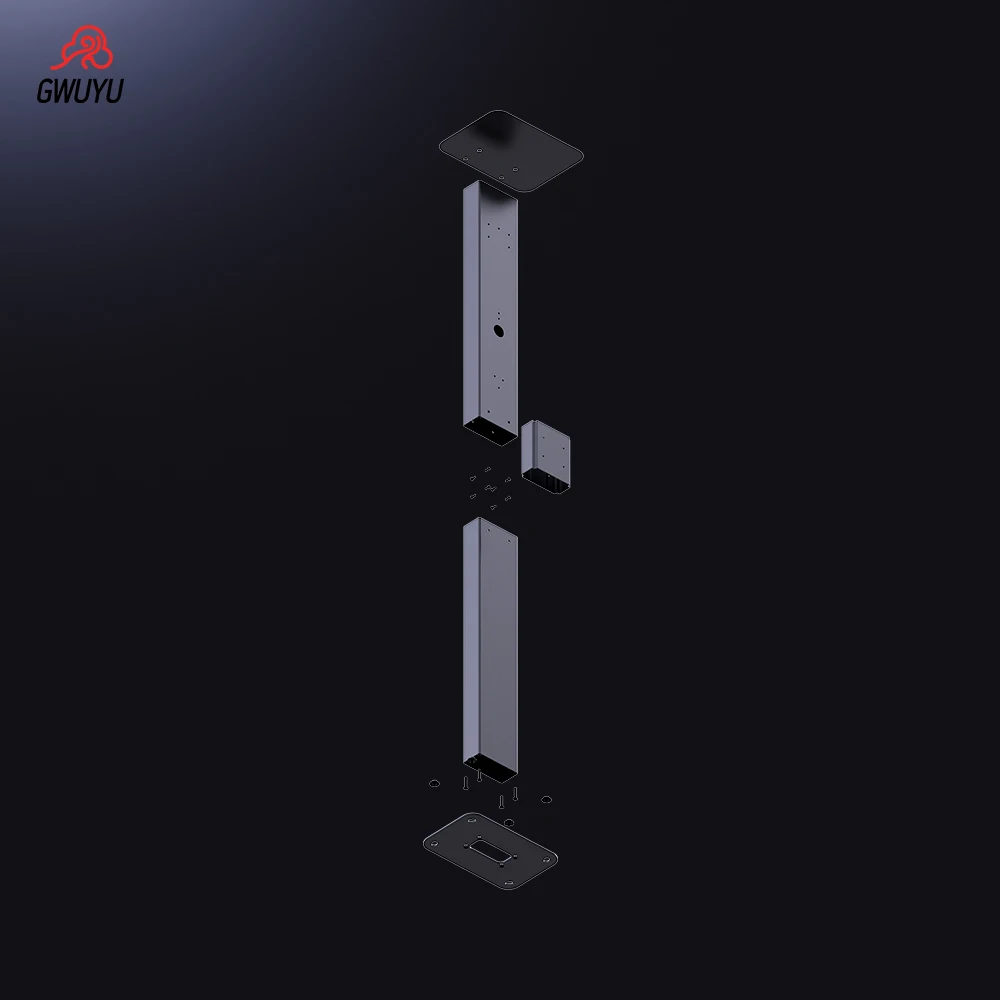 GWUYU EV Charging Holder Pedestal Stand Easy to Install Universal EV Charging Mounting Pole Aluminum Alloy EVSE Pillar Stand