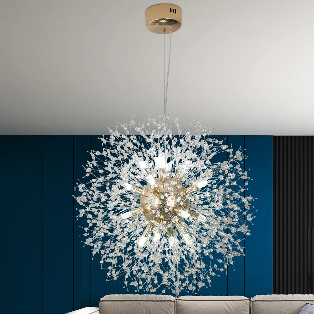 VETRULUS Modern Dandelion Lighting Pendant Lights Living Room Dining Bedroom Pendant Lights Starry Fireball Lighting Fixtures 