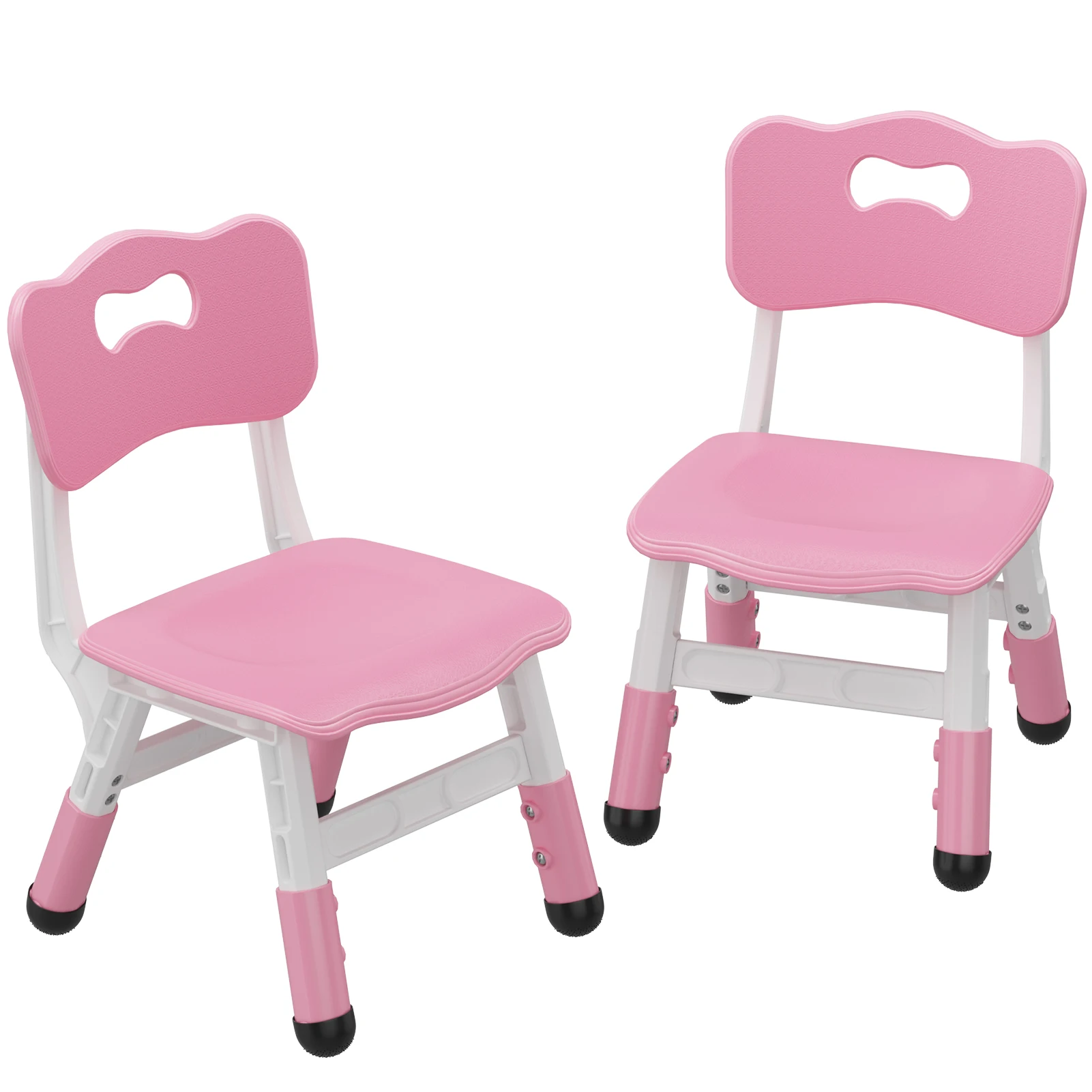 Kids Chairs 2 Pack, 3 Level Height Adjustable Chairs for Children Girls Boys , Plastic Kids Chair for Home Family Classroom