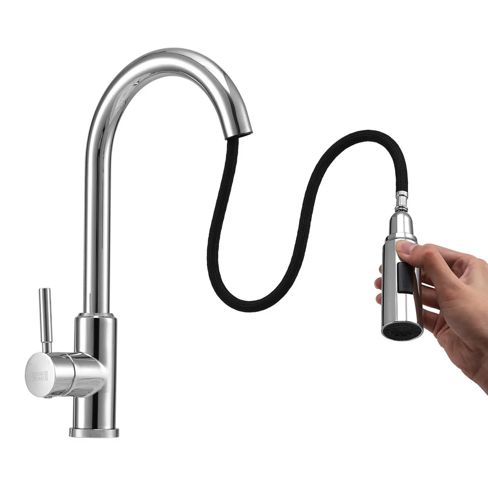 Voltsify Swivel Kitchen Faucet with Pull Down Sprayer and Pot Filler