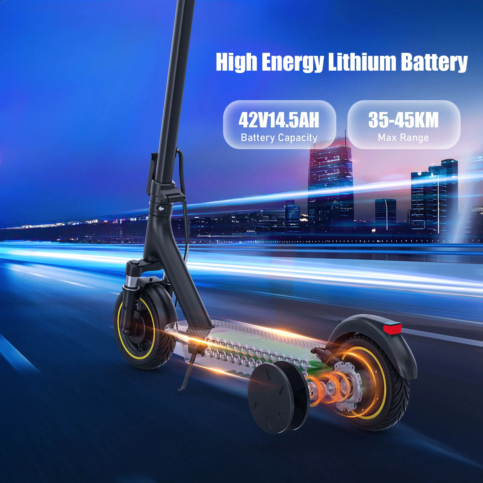 JUICEASE Adult Electric Scooter 500W Motor scooter 42V14.5AH Battery 10 Inch Wheels Smart APP Control Foldable Commuting Vehicle