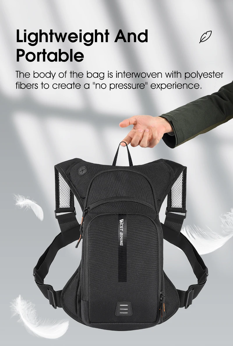 WEST BIKING Ultralight Bicycle Bag 20L Sports Hydration Backpack Outdoor Climbing Bag Ergonomics MTB Road Bike Cycling Water Bag