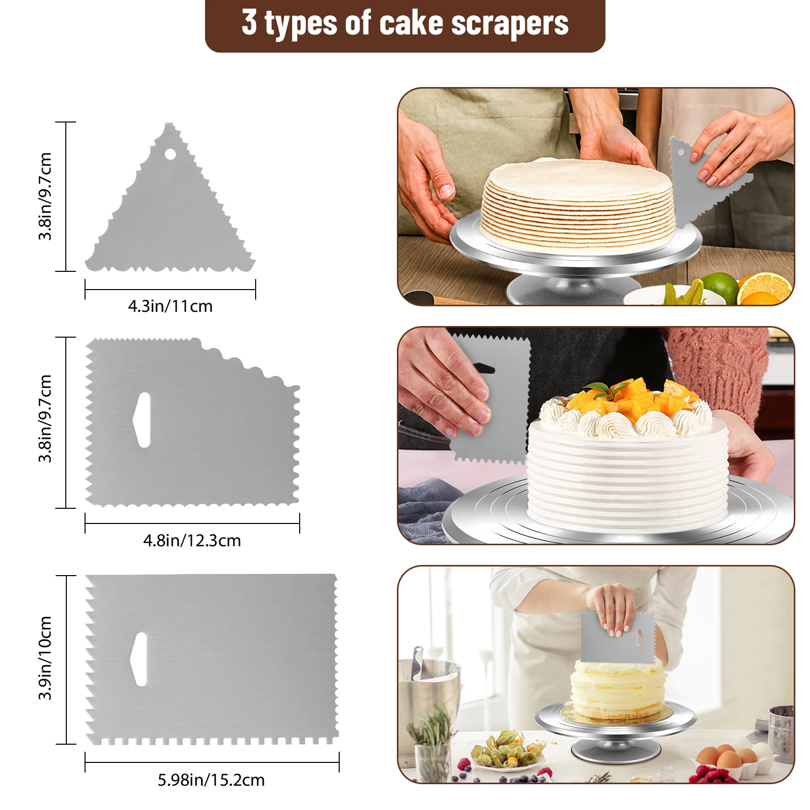 35-Piece Cake Decorating Set,Rotating Cake Stand,Includes Palette Knife and Cream Scraper Accessories for Professional Baking