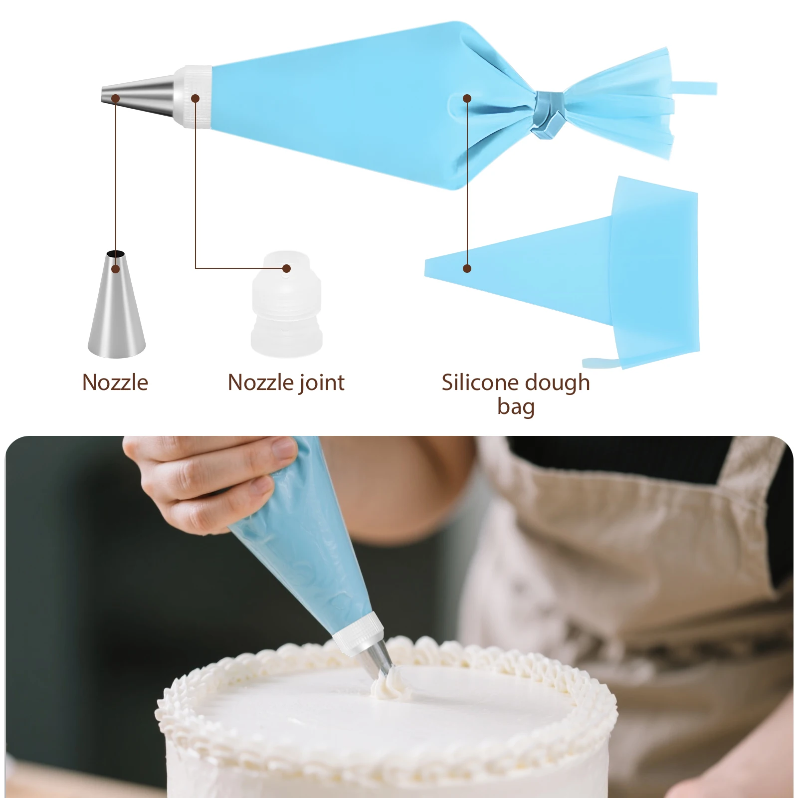 35-Piece Cake Decorating Set,Rotating Cake Stand,Includes Palette Knife and Cream Scraper Accessories for Professional Baking