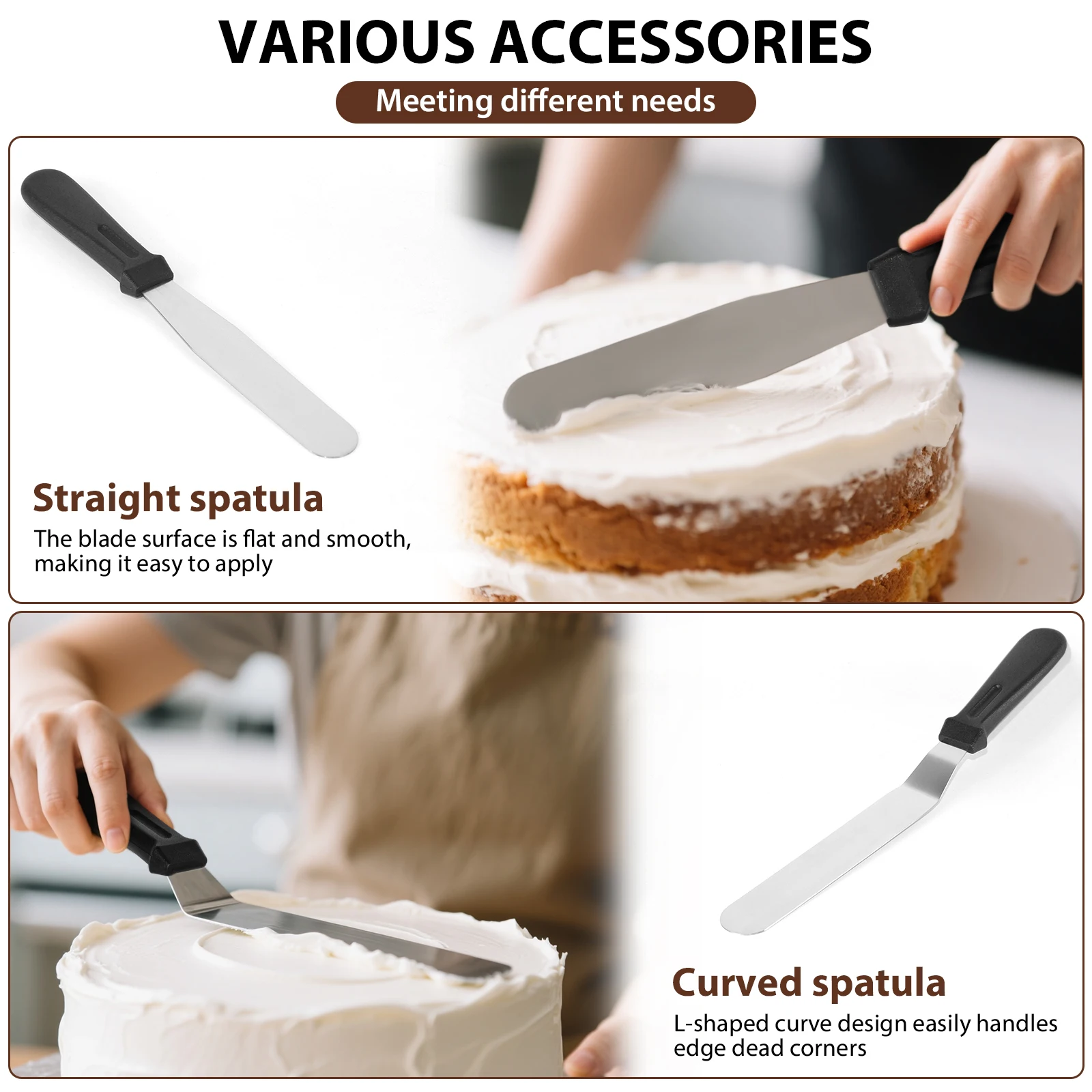35-Piece Cake Decorating Set,Rotating Cake Stand,Includes Palette Knife and Cream Scraper Accessories for Professional Baking