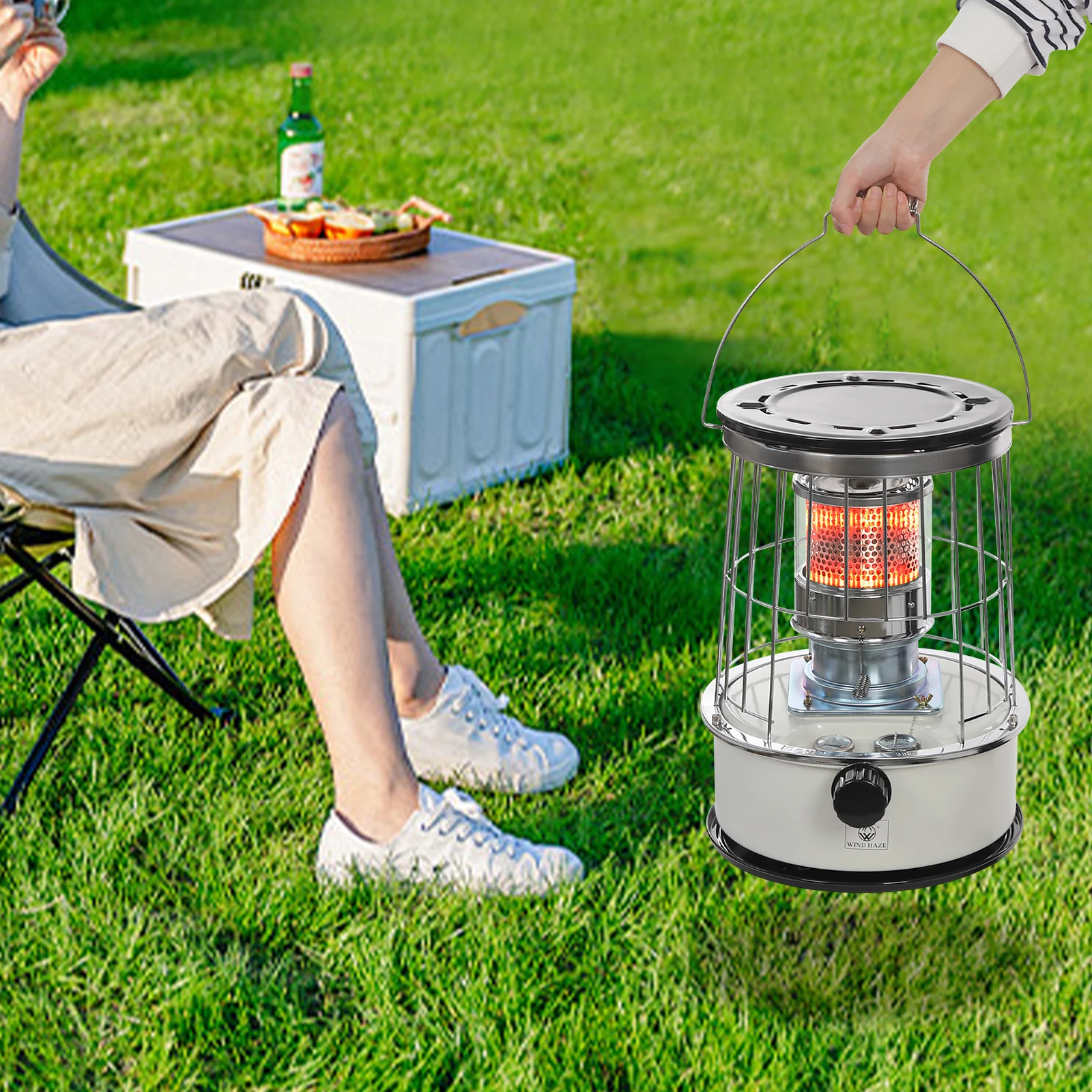 Kerosene Heater, 6L Portable Kerosene Stove Burner for Indoor Outdoor, 9000BTU/H Radiant Camping Oil Heater, Paraffin Stove