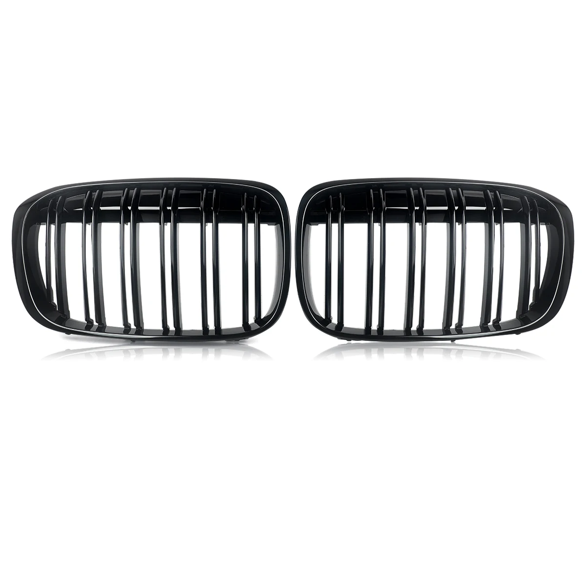 MAGICKIT Front Kidney Hood Grille Grill for BMW X1 F48 F49 2016 2017 2018 2019 Centre Grill Glossy Black Accessories