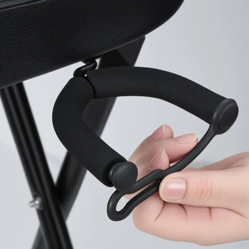 Guitar Stool with Padded Cushion Heavy-Duty Ergonomic Backrest Folding Chair with Guitar Stand Adult Portable Folding Stool