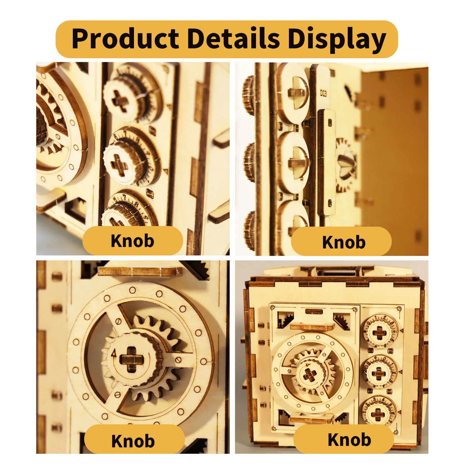 3D Wooden Puzzle For Adults DIY Locker Puzzle Box with Model Kit Christmas Gifts