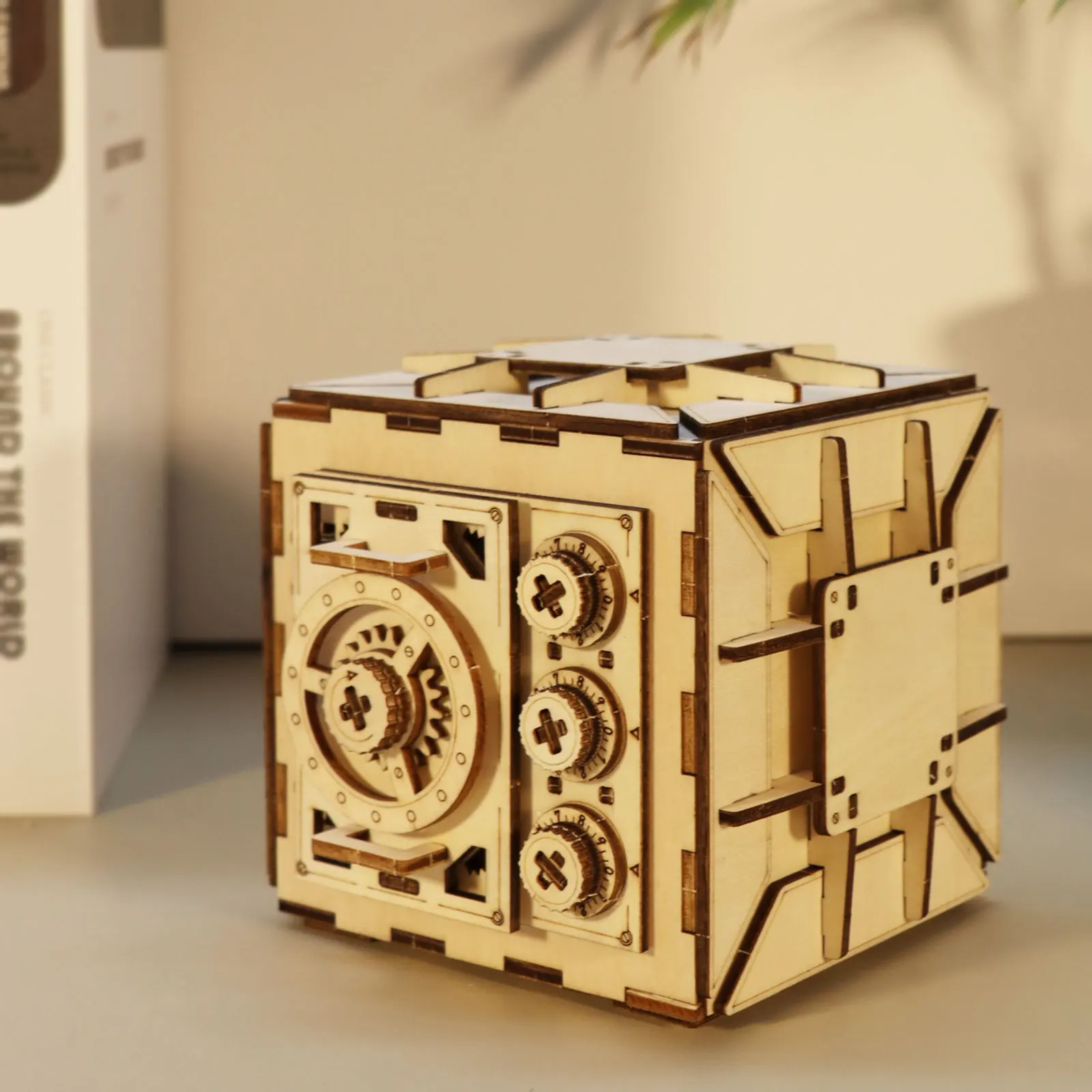 3D Wooden Puzzle For Adults DIY Locker Puzzle Box with Model Kit Christmas Gifts