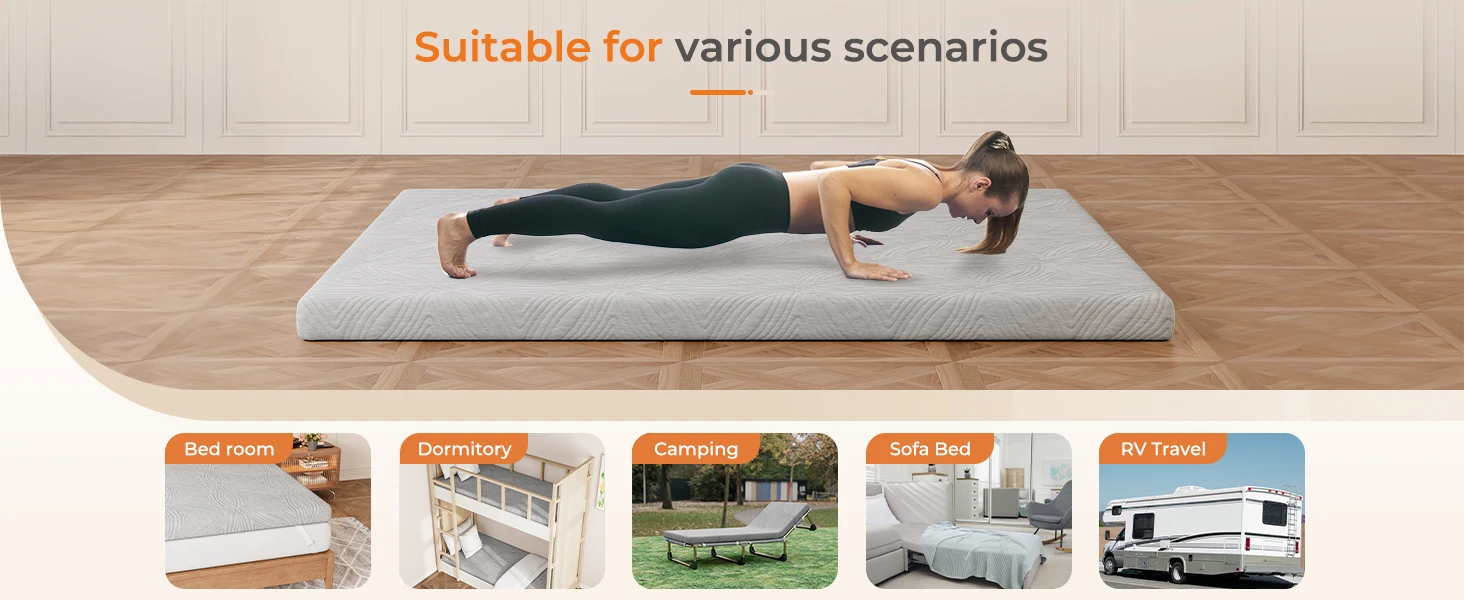 Vesgantti 3-Inch Gel Memory Foam Mattress Topper for Cool Sleep & Back Pain Relief Certipur-Us Certified with Washable Cover